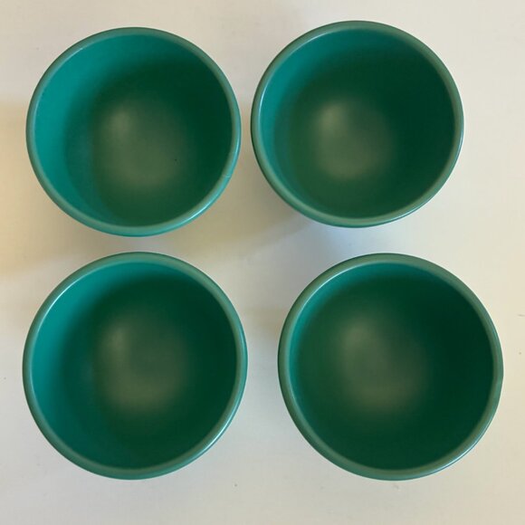 Anthropologie, Set of 4, Mini Matte Latte Bowls - Green/Teal - Picture 2 of 2